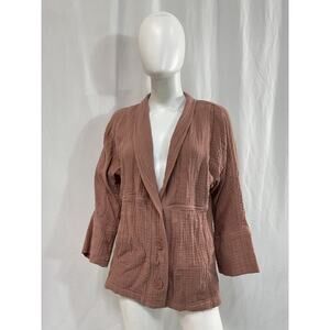 Madewell 'Lightspun' Brown Cotton Robe Jacket Size XXS